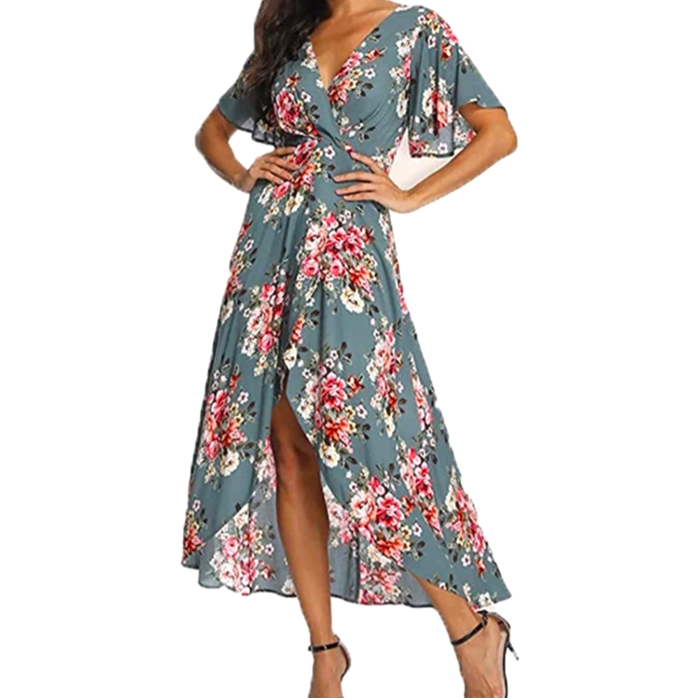 Floral Green Dress, wedding guest, bridal shower, baby shower